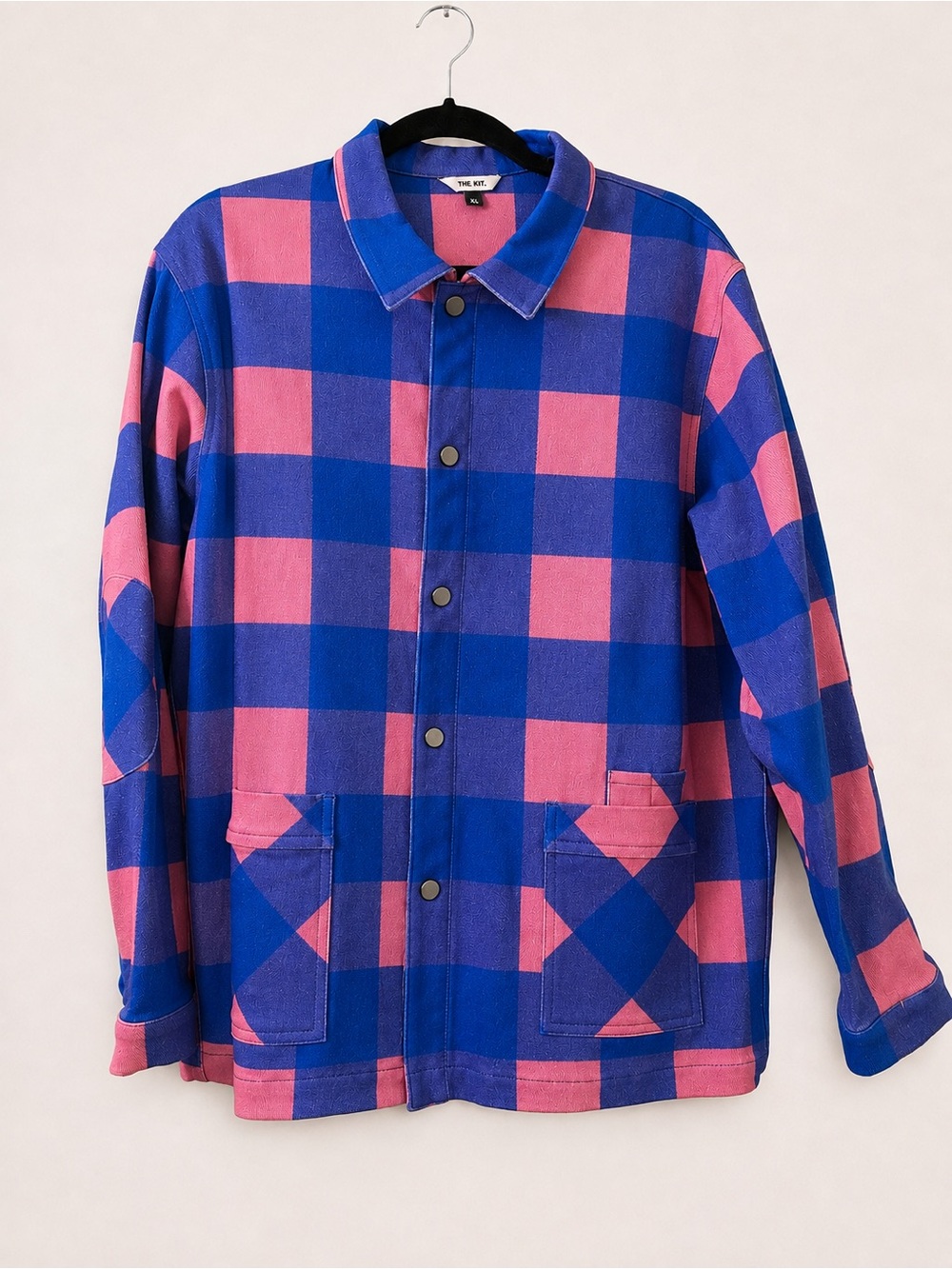 The Kit Women’s Pink & Blue Check Button-Up Shirt